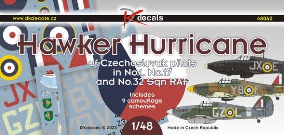 1/48 Hawker Hurricane of Czechoslovak pilots RAF decal