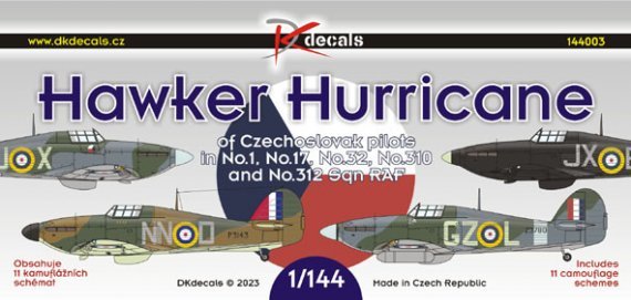 1/144 Hawker Hurricanes of Czechoslovak pilots
