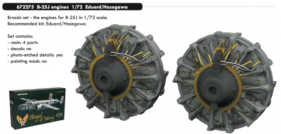 Brassin 1/72 B-25J engines