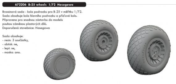 BRASSIN 1/72 B-25 wheels