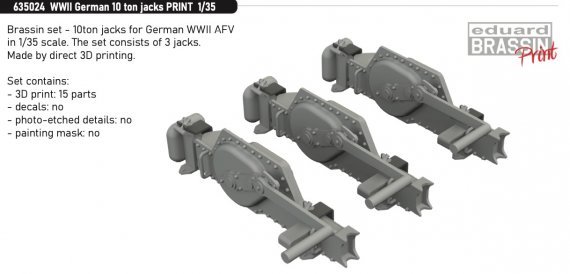 Brassin 1/35 WWII German 10 ton jacks