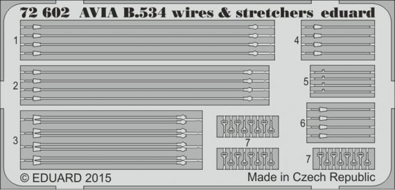 1/72 Avia B.534 wires & stretchers (for Eduard)