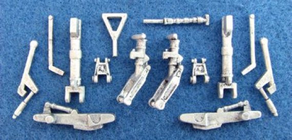 Train d'atterrissage m�tal Su-7 Su-22 Fitter 1/48