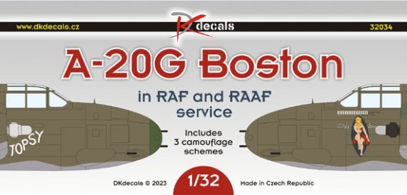 1/32 A-20G Boston in RAF & RAAF service decal