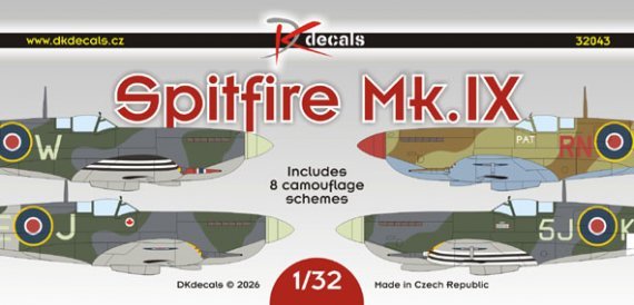 1/32 Spitfire Mk.IX 8x camouflages