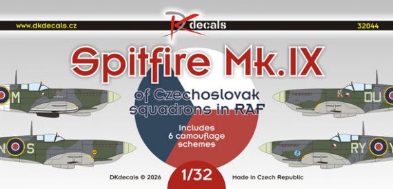 DK Decals Spitfire Mk.IX Escadrons Tch�coslovaques RAF 1/32