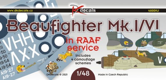 1/48 Beaufighter Mk.I/VI RAAF service decal