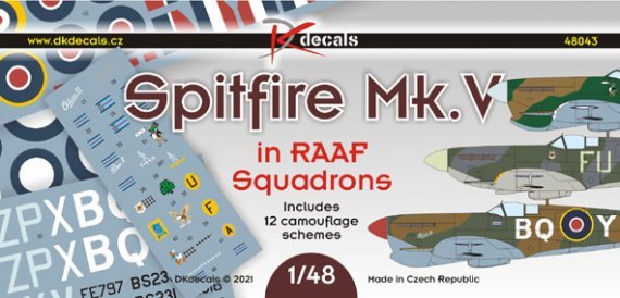 1/48 Spitfire Mk.V in RAAF Squadrons decal