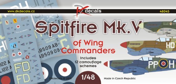 1/48 Spitfire Mk.V of Wing Commanders decal