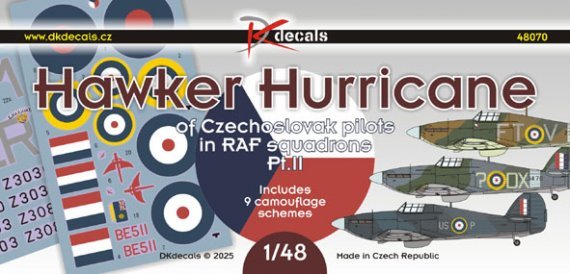 1/48 Hawker Hurricane of CZ pilots in RAF Part II. decal