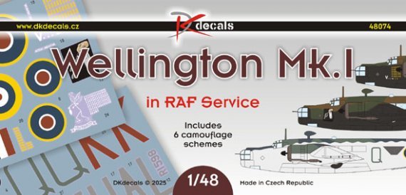 DK Decals D�calcomanies Vickers Wellington Mk.I 1/48