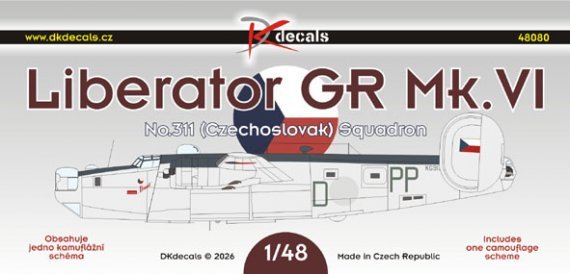 DK Decals 1/48 Liberator GR.Mk.VI 311 Sqn.