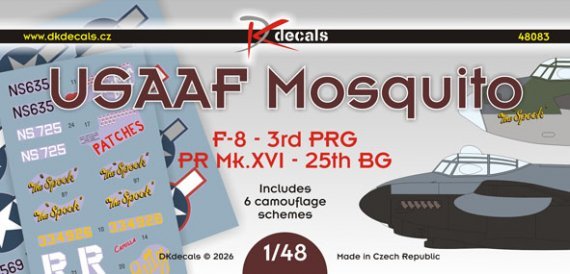 DK DECALS 1/48 USAAF Mosquito 6 Camouflages