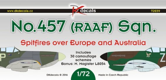1/72 457 RAAF Sqn Spitfires over Europe and Australia