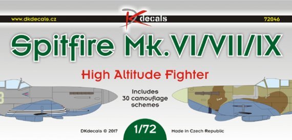 1/72 High Altitude Supermarine Spitfire Mk.VI/Mk.VII/Mk.IX