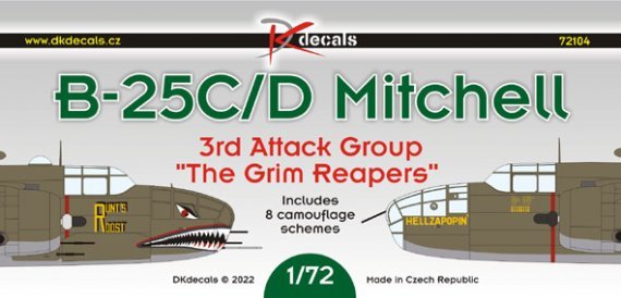 1/72 B-25C/D Mitchel The Grim Reapers decal