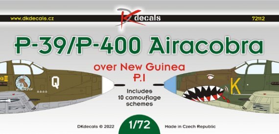 1/72 P-39/P-400 Airacobra o.N.Guinea I decal