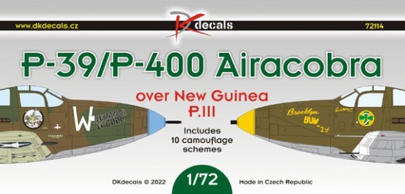 1/72 P-39/P-400 Airacobra o.N.Guinea III decal