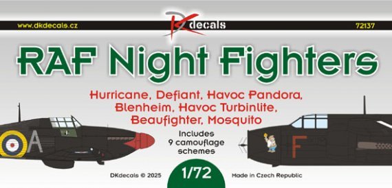 1/72 RAF Night Fighters decal