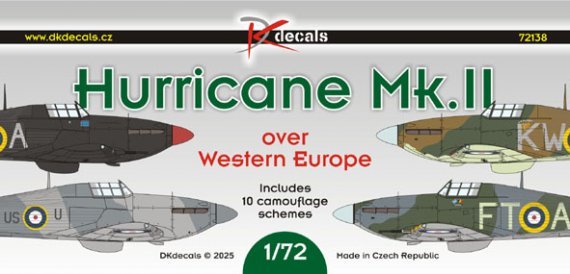 1/72 Hurricane Mk.II over Western Europe decal