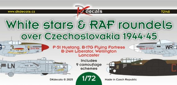 1/72 White stars & RAF roundels over Czechoslovakia