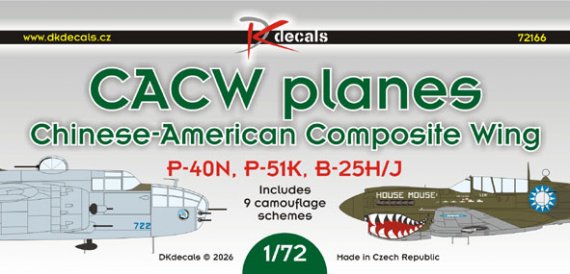 DK Decals Chinese-American Composite Wing 1/72 9 Tarn