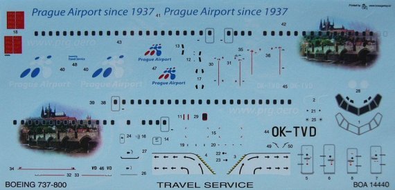 1/144 Decals Boeing 737-800 Travel Service (REV)