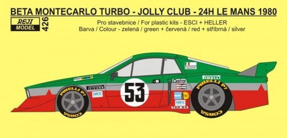 Reji Model Lancia Beta Montecarlo Turbo Le Mans 1980 1/24