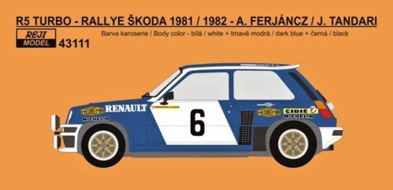 1/43 Renault 5 Turbo Rallye Skoda 1981/1982