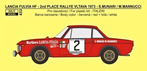 1/24 Lancia Fulvia HF Rallye Vltava 1973