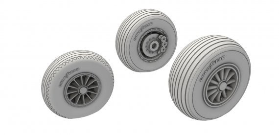 1/32 A-26 Invader Wheels Late type