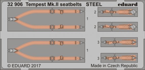1/32 Tempest Mk.II seatbelts STEEL