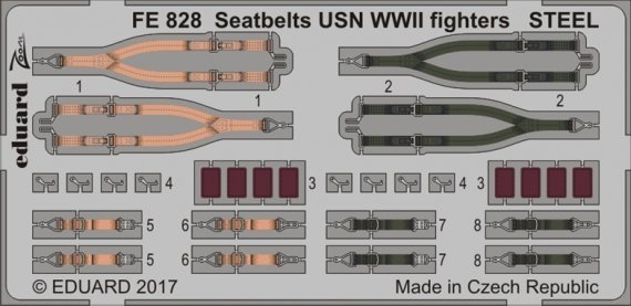 1/48 Seatbelts USN WWII fighters STEEL
