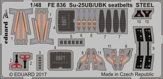 1/48 Su-25UB/UBK seatbelts STEEL