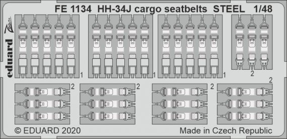 1/48 HH-34J cargo seatbelts STEEL