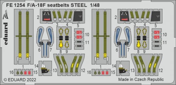 1/48 F/A-18F seatbelts STEEL