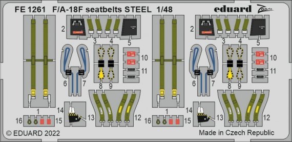1/48 F/A-18F seatbelts STEEL
