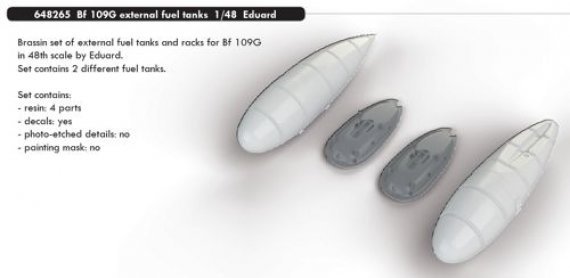 1/48 Messerschmitt Bf 109G-5/Bf 109G-6 external fuel tanks