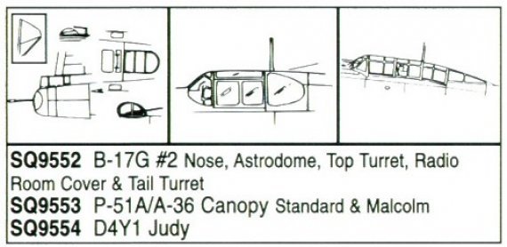 1/48 P-51A/A-36 Vacuform Canopy. Standard & Malcolm. For Accurat