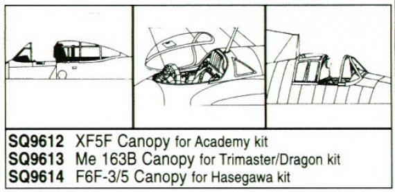 1/48 F6F-3/5 Vacuform Canopy. For Hasegawa kits