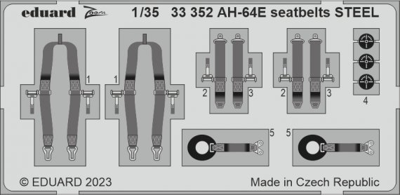 1/35 AH-64E seatbelts STEEL