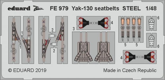 Yakovlev Yak-130 seatbelts STEEL 1/48