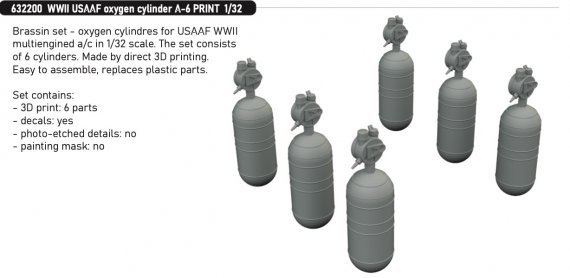 Brassin 1/32 WWII USAAF oxygen cylinder A-6