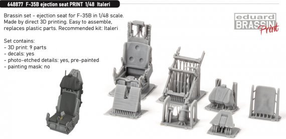 Brassin 1/48 F-35B ejection seat PRINT