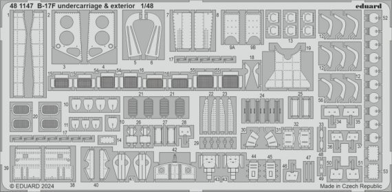 1/48 SET B-17F undercarriage & exterior for Edurard