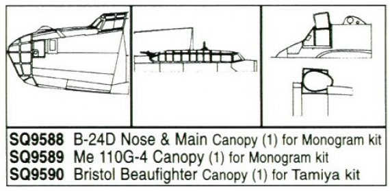 Squadron Canopies 1/48 Bristol Beaufighter Canopy