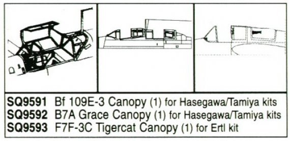 Squadron Canopies Aichi B7A2 Grace 1/48 Hasegawa