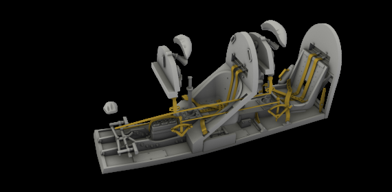 1/48 DH.82 Tiger Moth Cockpit Correction Set