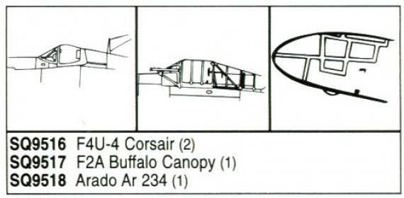 Squadron Canopies F2A-1 Buffalo Canopy 1/48 Tamiya