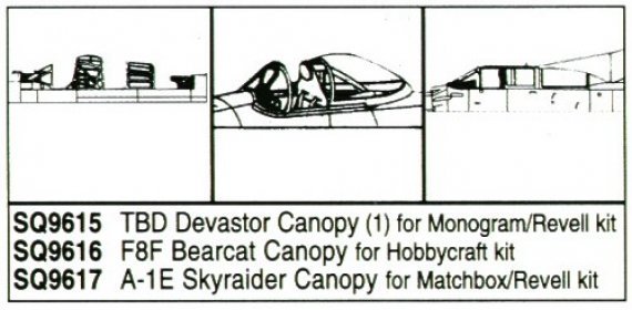 Canopy 1/48 Douglas A-1E Skyraider Matchbox Revell